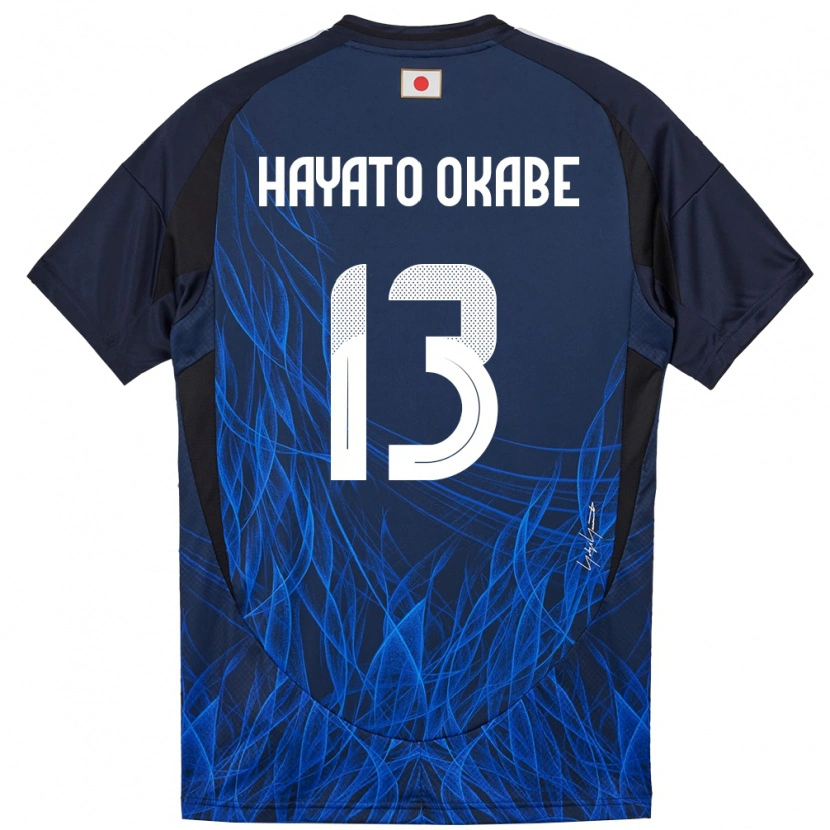 Danxen Hombre Camiseta Japón Tariqkani Hayato Okabe #13 Azul Oscuro 1ª Equipación 24-26 La Camisa México