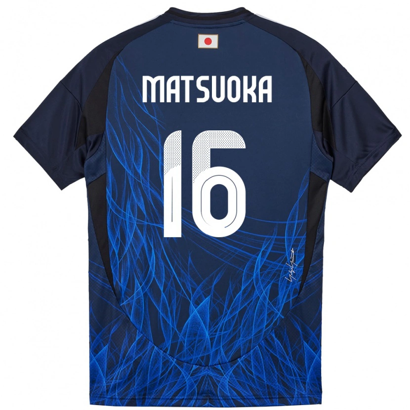 Danxen Hombre Camiseta Japón Daiki Matsuoka #16 Azul Oscuro 1ª Equipación 24-26 La Camisa México