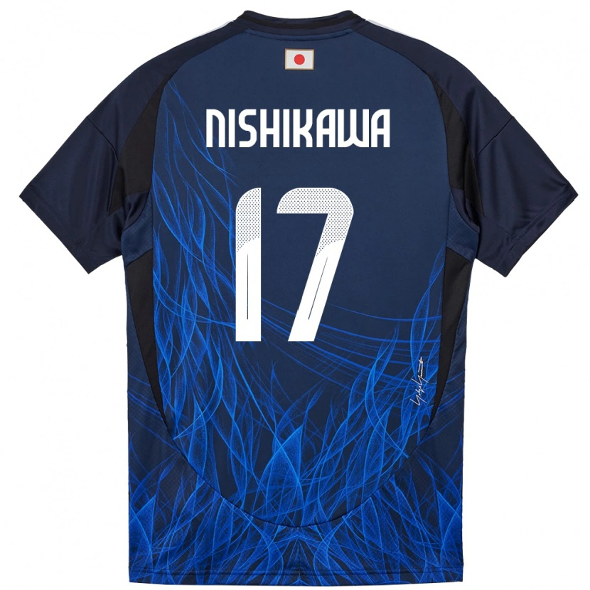 Danxen Hombre Camiseta Japón Jun Nishikawa #17 Azul Oscuro 1ª Equipación 24-26 La Camisa México