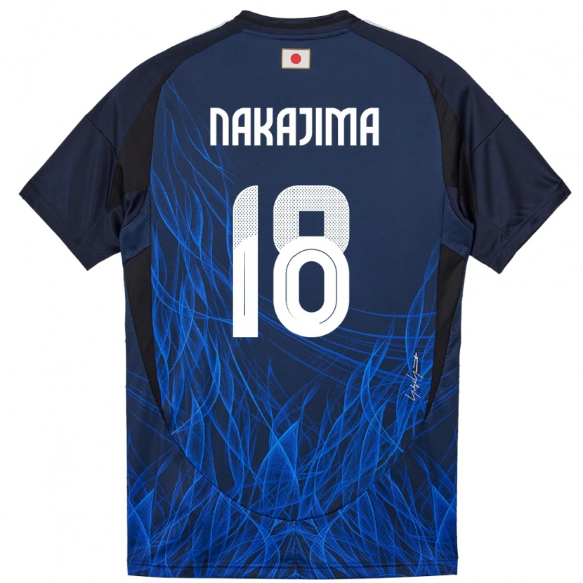 Danxen Hombre Camiseta Japón Yotaro Nakajima #18 Azul Oscuro 1ª Equipación 24-26 La Camisa México