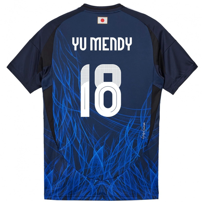 Danxen Hombre Camiseta Japón Simon Yu Mendy #18 Azul Oscuro 1ª Equipación 24-26 La Camisa México