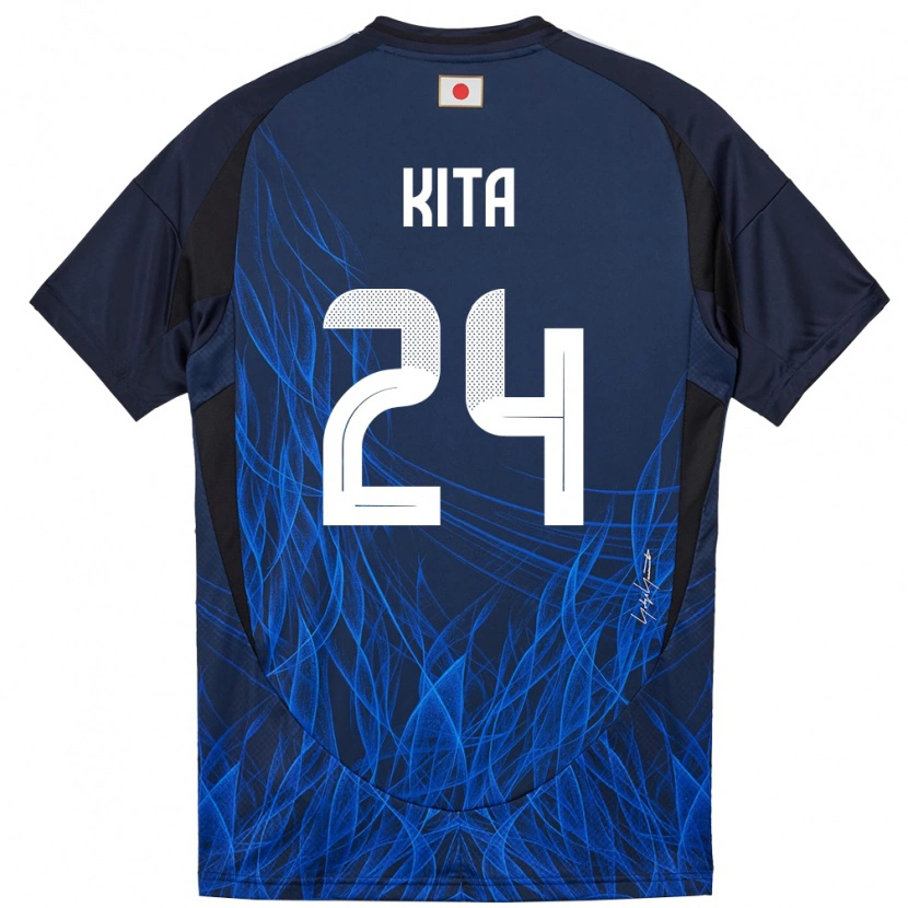 Danxen Hombre Camiseta Japón Kazunari Kita #24 Azul Oscuro 1ª Equipación 24-26 La Camisa México