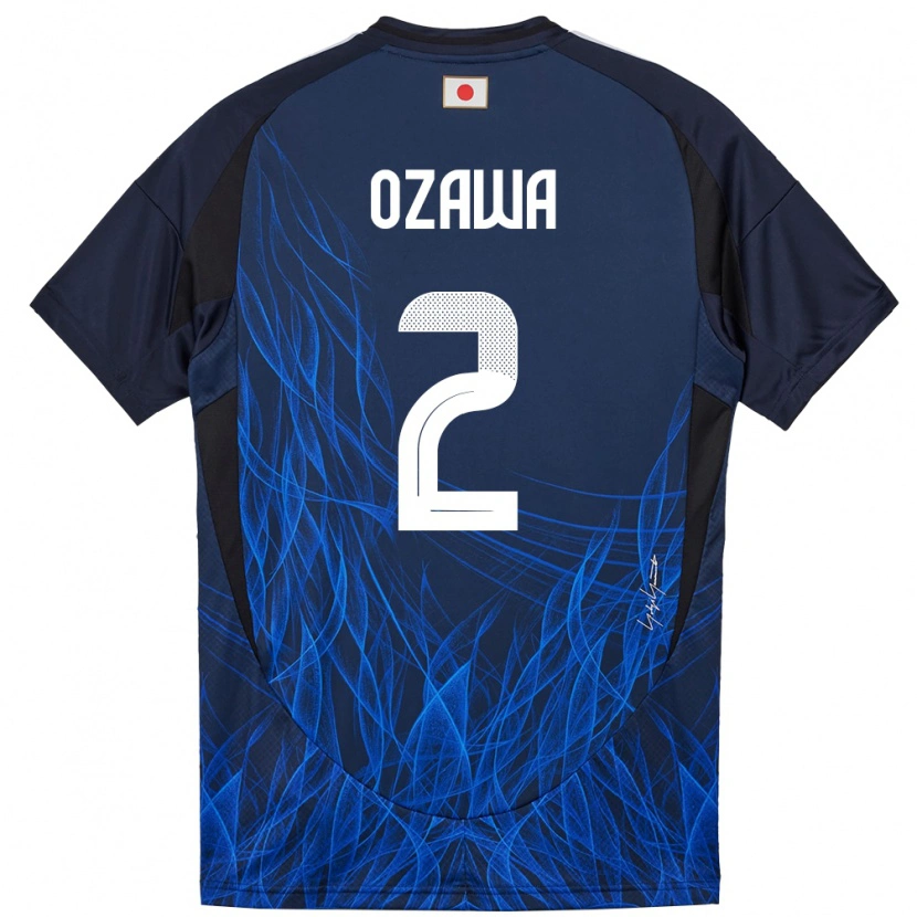Danxen Hombre Camiseta Japón Haruki Ozawa #2 Azul Oscuro 1ª Equipación 24-26 La Camisa México