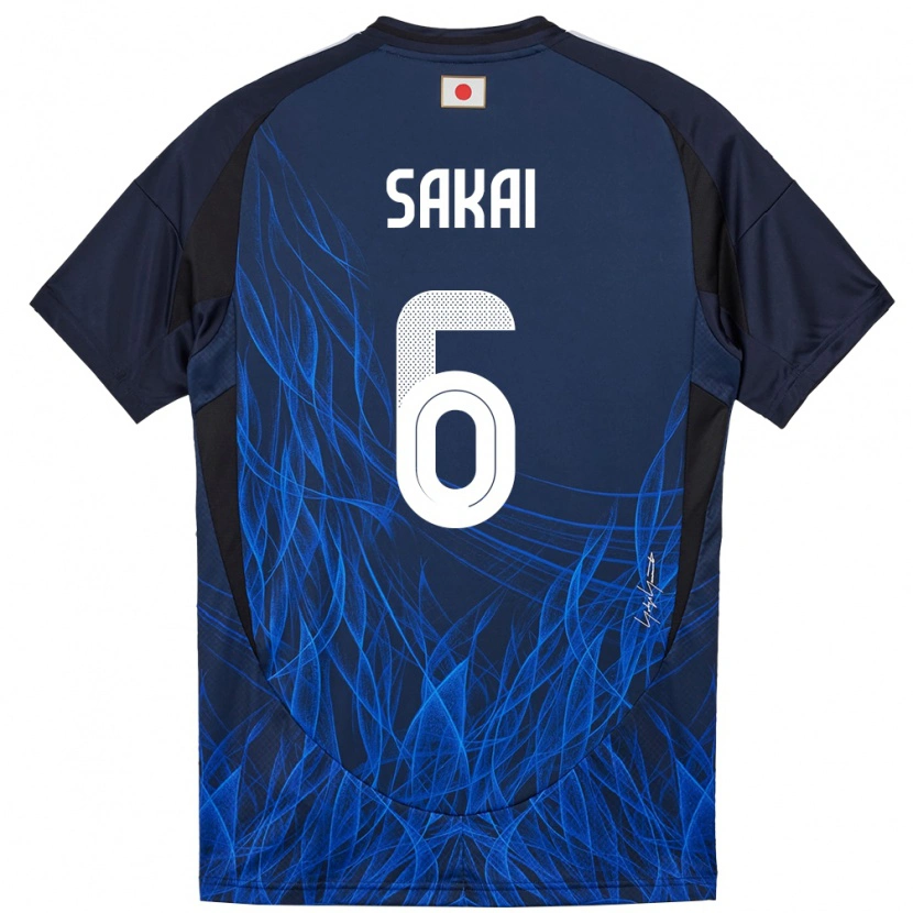 Danxen Hombre Camiseta Japón Shunya Sakai #6 Azul Oscuro 1ª Equipación 24-26 La Camisa México