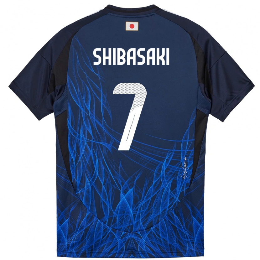 Danxen Hombre Camiseta Japón Gaku Shibasaki #7 Azul Oscuro 1ª Equipación 24-26 La Camisa México