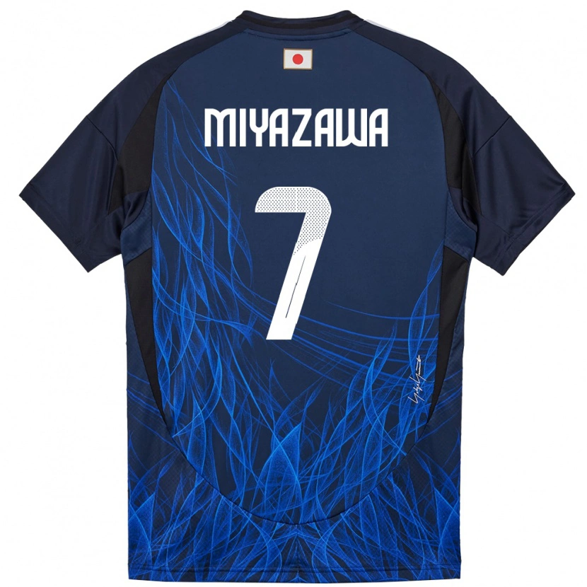 Danxen Hombre Camiseta Japón Hinata Miyazawa #7 Azul Oscuro 1ª Equipación 24-26 La Camisa México