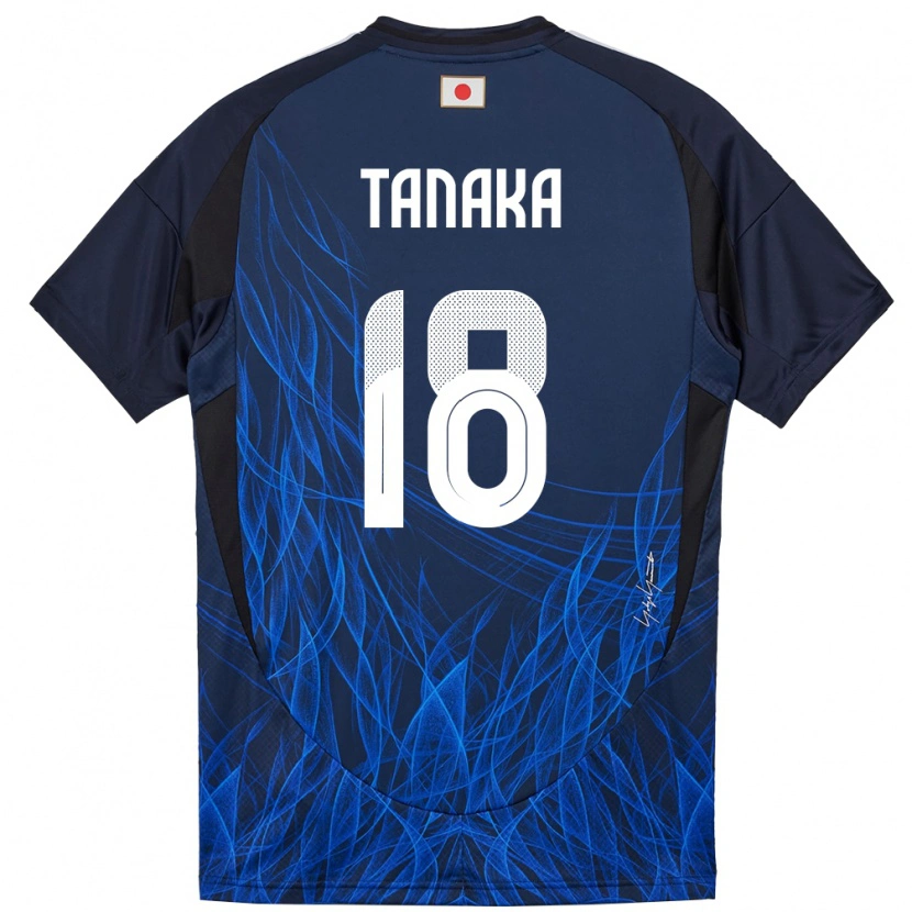 Danxen Hombre Camiseta Japón Momoko Tanaka #18 Azul Oscuro 1ª Equipación 24-26 La Camisa México