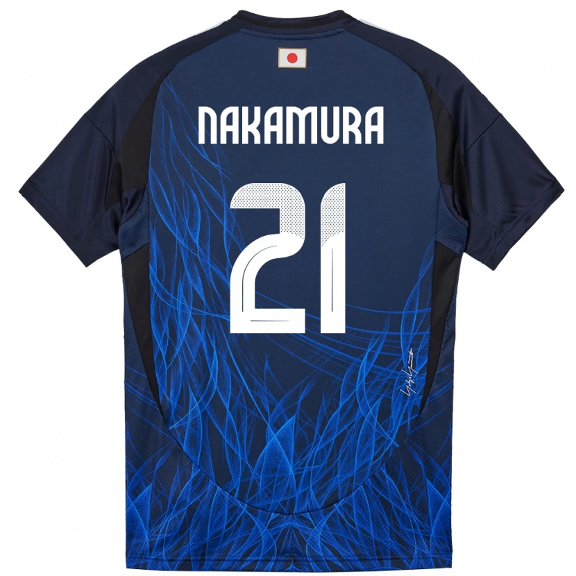 Danxen Hombre Camiseta Japón Jiro Nakamura #21 Azul Oscuro 1ª Equipación 24-26 La Camisa México