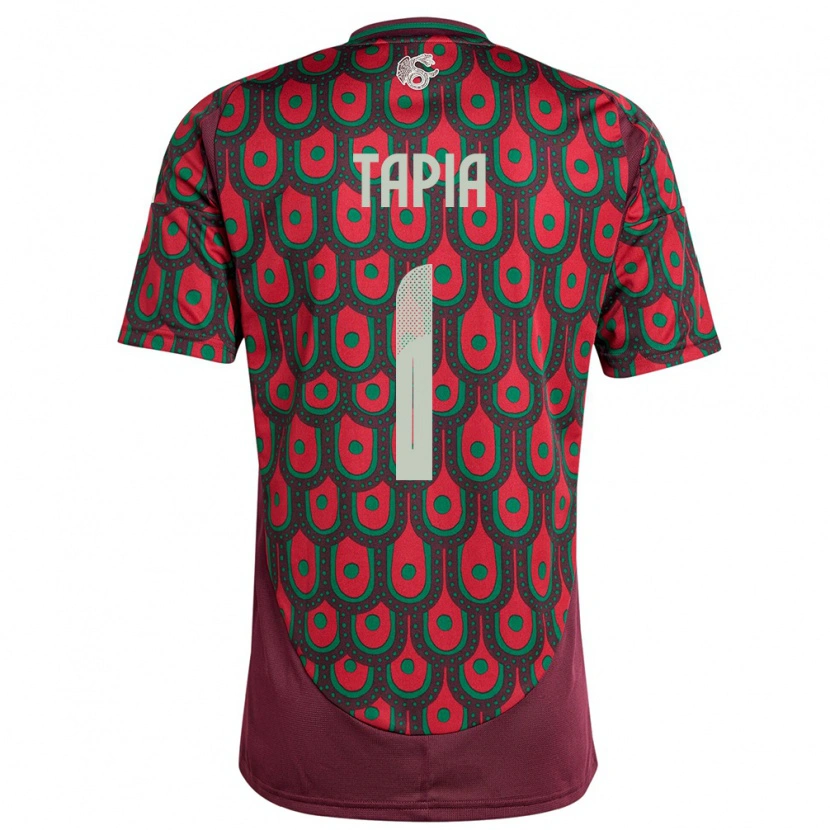 Danxen Hombre Camiseta México Fernando Tapia #1 Granate 1ª Equipación 24-26 La Camisa México