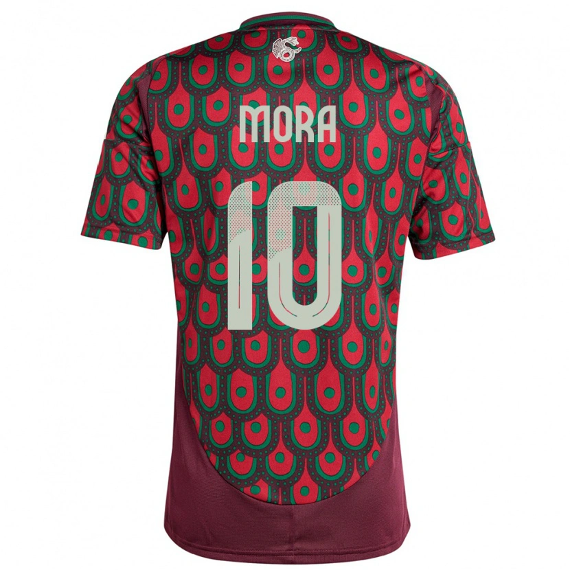 Danxen Hombre Camiseta México Gilberto Mora #10 Granate 1ª Equipación 24-26 La Camisa México