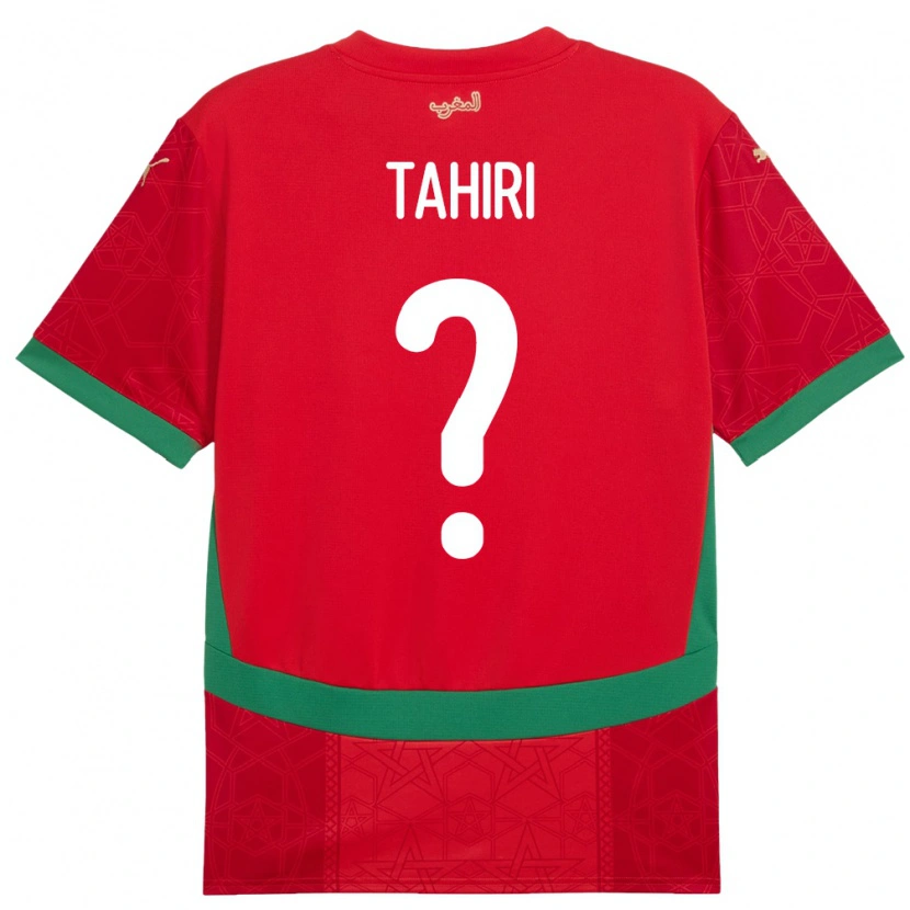 Danxen Hombre Camiseta Marruecos Aymen Tahiri #0 Rojo 1ª Equipación 24-26 La Camisa México