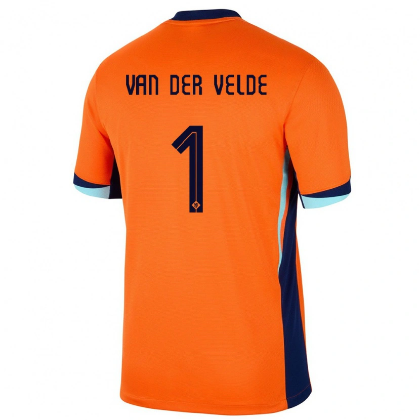 Danxen Hombre Camiseta Países Bajos Valentijn Van Der Velde #1 Naranja 1ª Equipación 24-26 La Camisa México