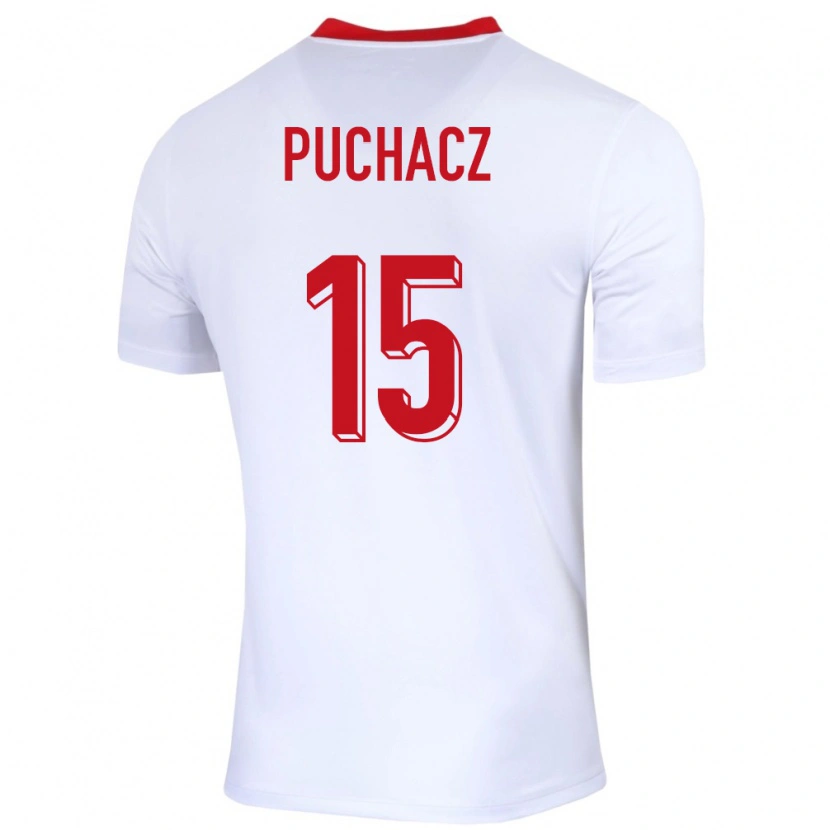 Danxen Hombre Camiseta Polonia Tymoteusz Puchacz #15 Blanco 1ª Equipación 24-26 La Camisa México