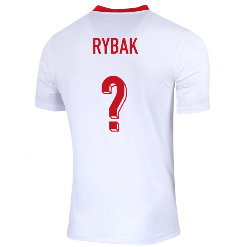Danxen Hombre Camiseta Polonia Alan Rybak #0 Blanco 1ª Equipación 24-26 La Camisa México