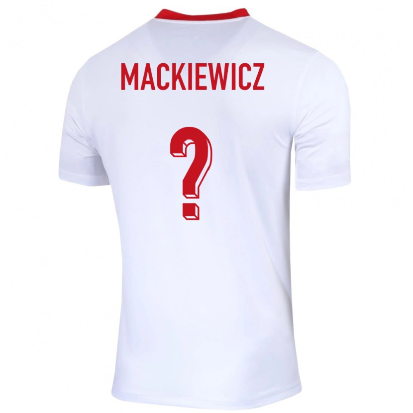 Danxen Hombre Camiseta Polonia Patryk Mackiewicz #0 Blanco 1ª Equipación 24-26 La Camisa México