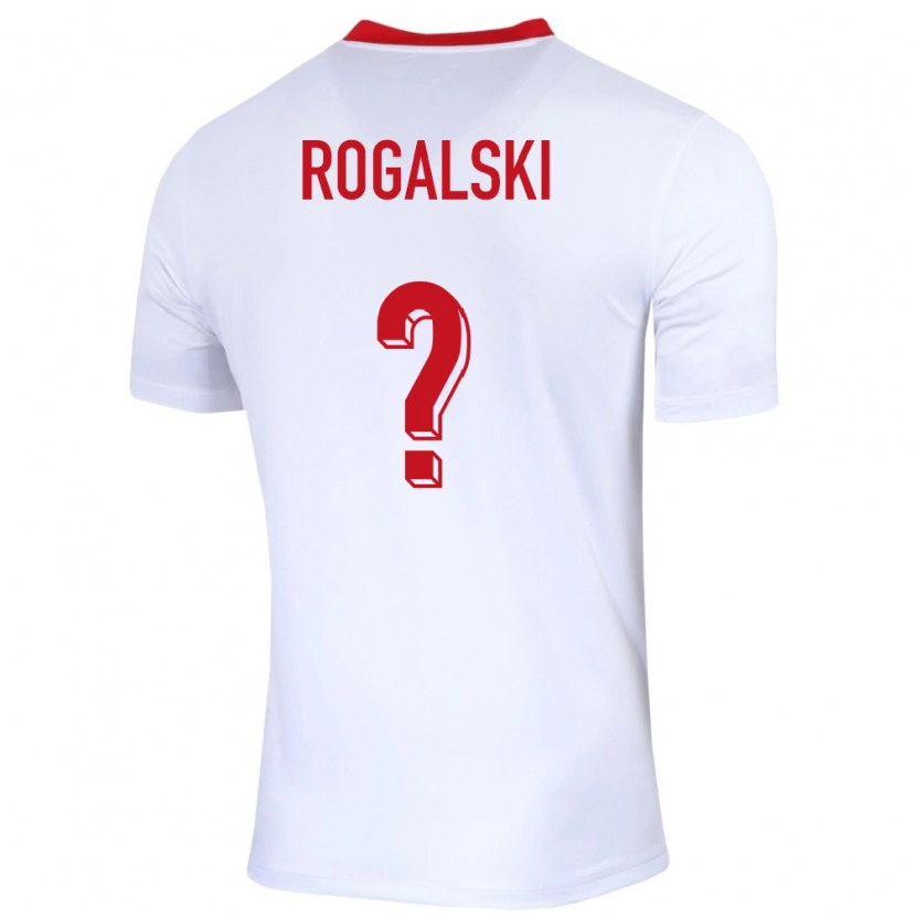 Danxen Hombre Camiseta Polonia Anthony Rogalski #0 Blanco 1ª Equipación 24-26 La Camisa México