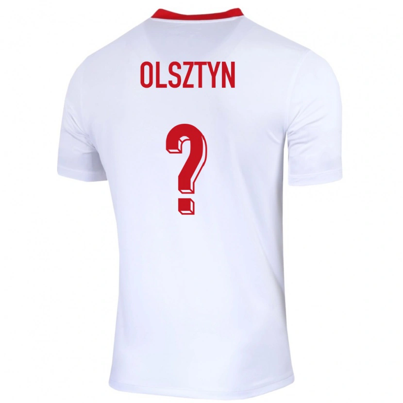 Danxen Hombre Camiseta Polonia Aleks Olsztyn #0 Blanco 1ª Equipación 24-26 La Camisa México