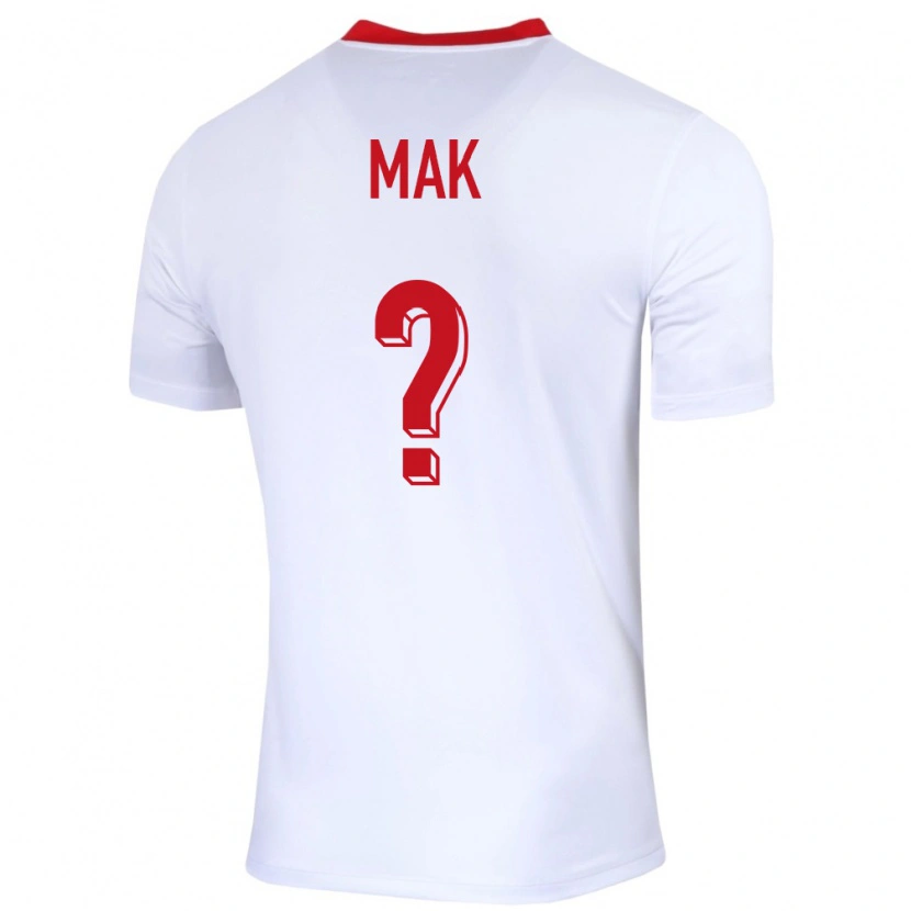 Danxen Hombre Camiseta Polonia Igor Mak #0 Blanco 1ª Equipación 24-26 La Camisa México
