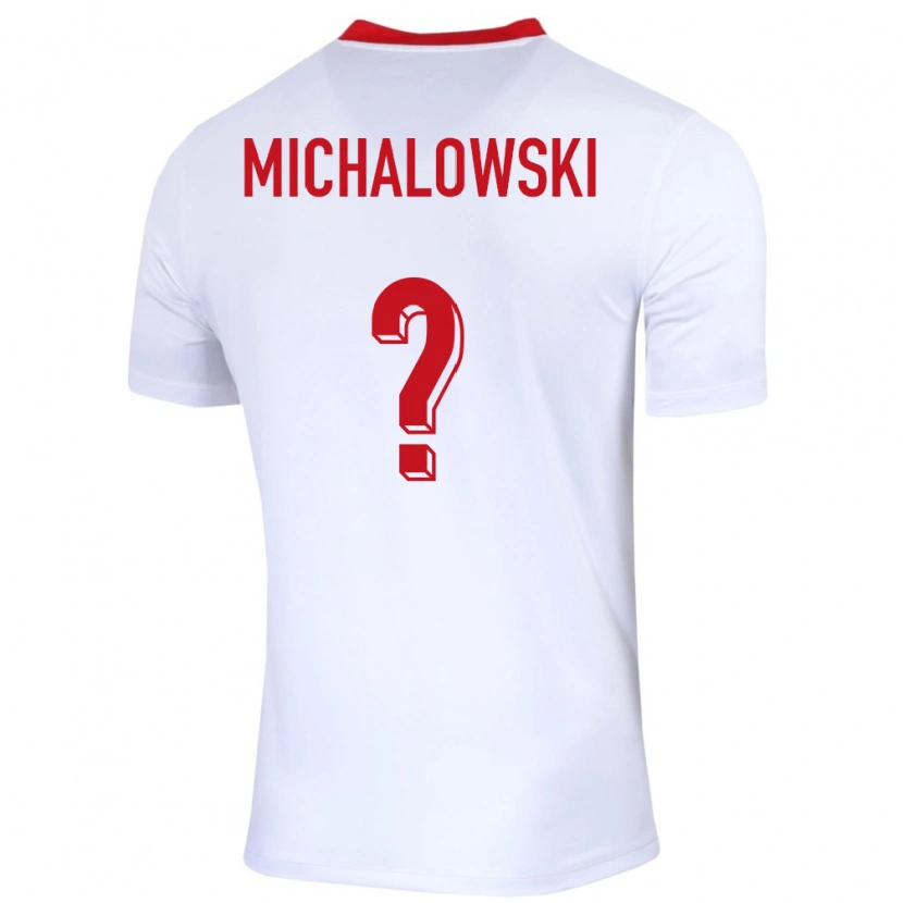 Danxen Hombre Camiseta Polonia Aleksander Michalowski #0 Blanco 1ª Equipación 24-26 La Camisa México