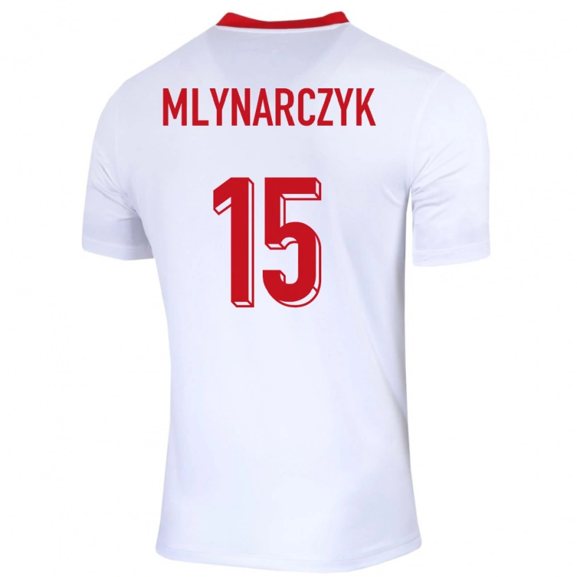 Danxen Hombre Camiseta Polonia Antoni Mlynarczyk #15 Blanco 1ª Equipación 24-26 La Camisa México