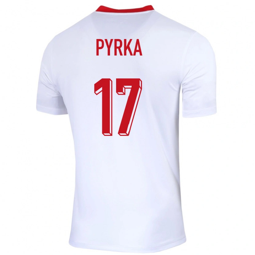 Danxen Hombre Camiseta Polonia Arkadiusz Pyrka #17 Blanco 1ª Equipación 24-26 La Camisa México