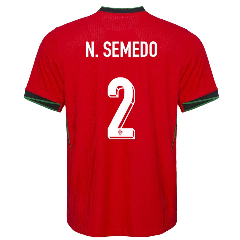 Danxen Hombre Camiseta Portugal Nélson Semedo #2 Rojo 1ª Equipación 24-26 La Camisa México
