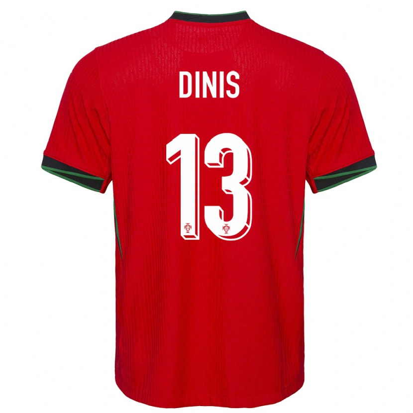 Danxen Hombre Camiseta Portugal Vasco Dinis #13 Rojo 1ª Equipación 24-26 La Camisa México