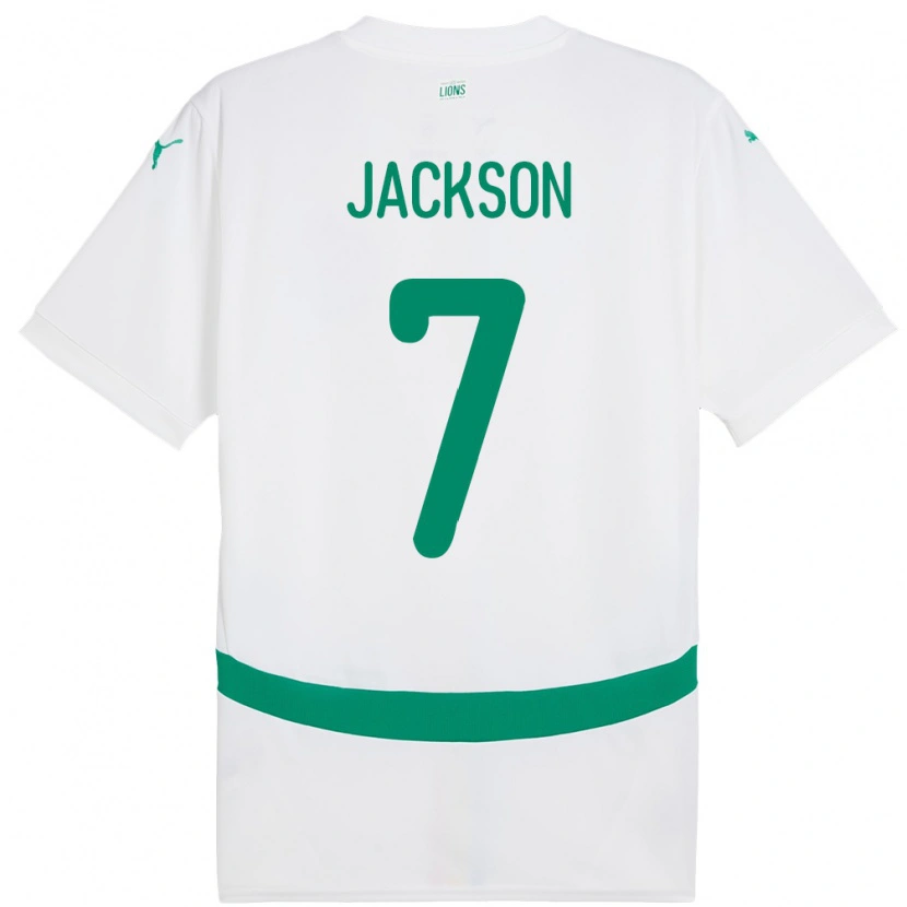 Danxen Hombre Camiseta Senegal Nicolas Jackson #7 Blanco 1ª Equipación 24-26 La Camisa México