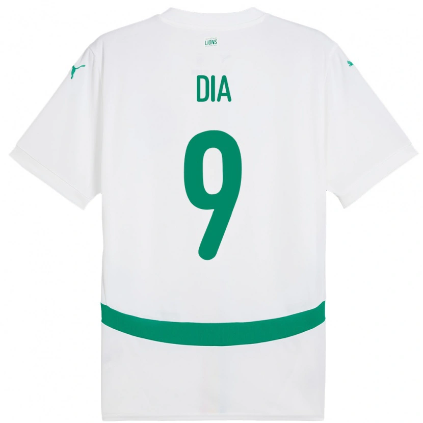 Danxen Hombre Camiseta Senegal Boulaye Dia #9 Blanco 1ª Equipación 24-26 La Camisa México