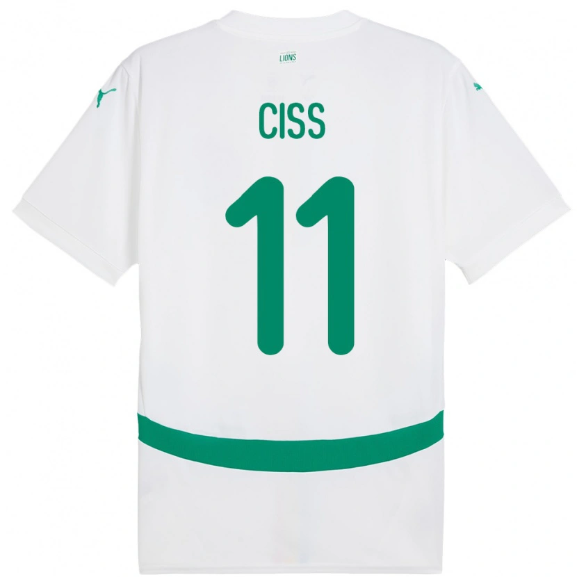 Danxen Hombre Camiseta Senegal Pathé Ciss #11 Blanco 1ª Equipación 24-26 La Camisa México