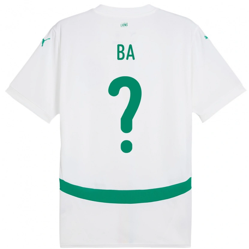 Danxen Hombre Camiseta Senegal Ousmane Ba #0 Blanco 1ª Equipación 24-26 La Camisa México
