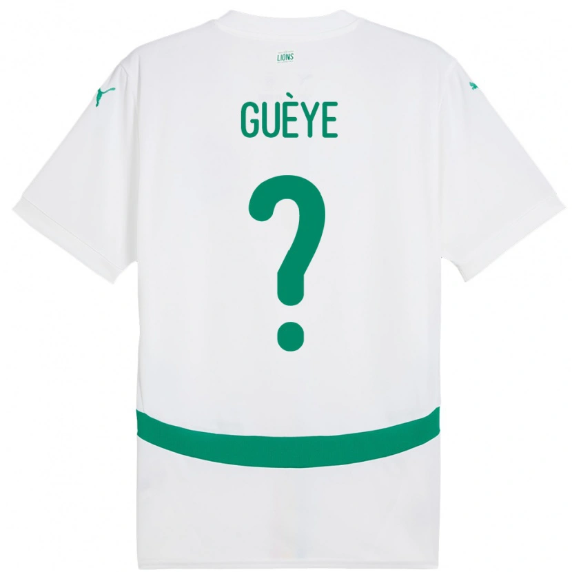 Danxen Hombre Camiseta Senegal Moustapha Guèye #0 Blanco 1ª Equipación 24-26 La Camisa México