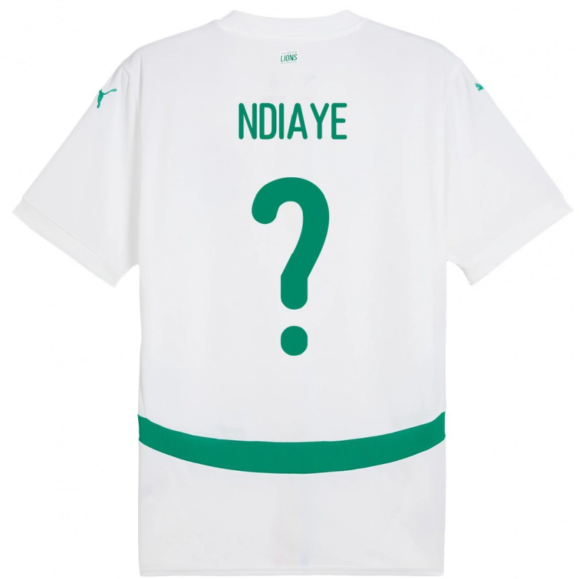 Danxen Hombre Camiseta Senegal Madicke Ndiaye #0 Blanco 1ª Equipación 24-26 La Camisa México