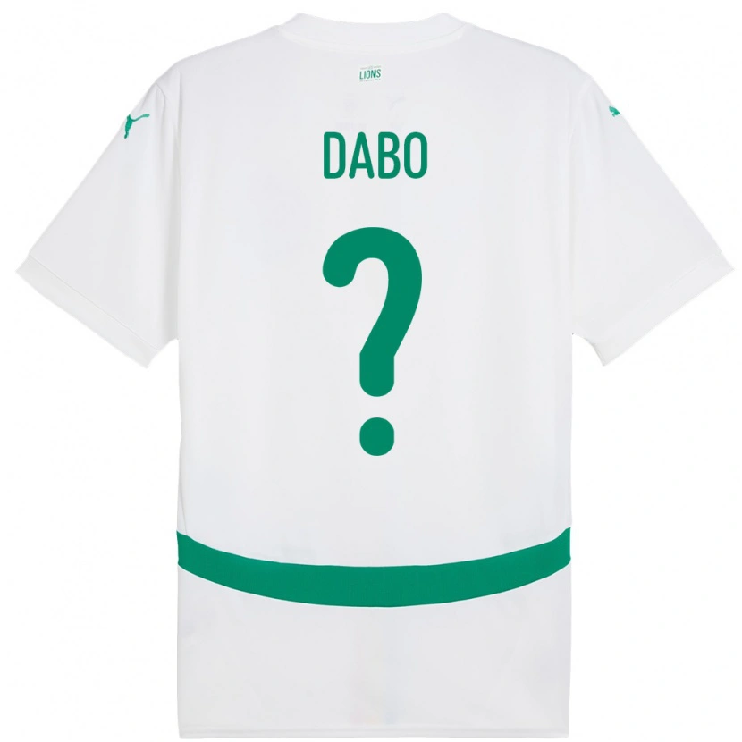 Danxen Hombre Camiseta Senegal Mouhamed Dabo #0 Blanco 1ª Equipación 24-26 La Camisa México