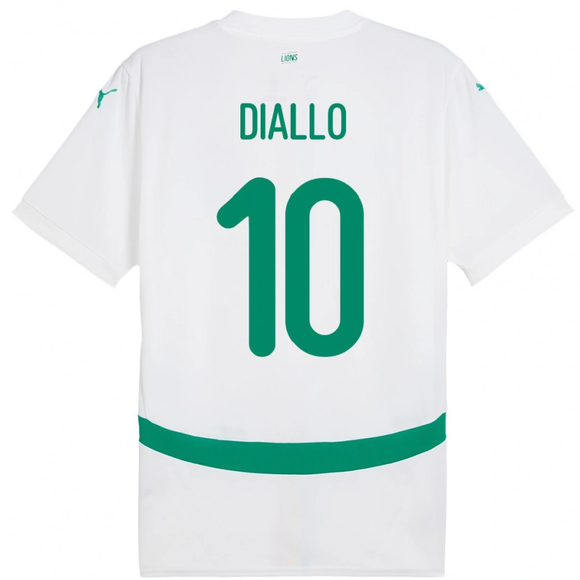 Danxen Hombre Camiseta Senegal Samba Diallo #10 Blanco 1ª Equipación 24-26 La Camisa México