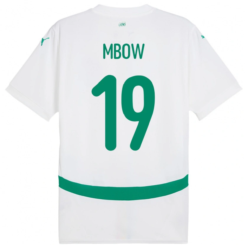 Danxen Hombre Camiseta Senegal Mapenda Mbow #19 Blanco 1ª Equipación 24-26 La Camisa México