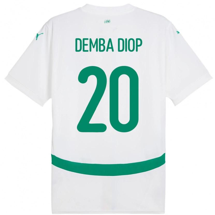 Danxen Hombre Camiseta Senegal Pape Demba Diop #20 Blanco 1ª Equipación 24-26 La Camisa México