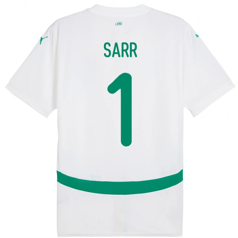 Danxen Hombre Camiseta Senegal Cheikh Sarr #1 Blanco 1ª Equipación 24-26 La Camisa México