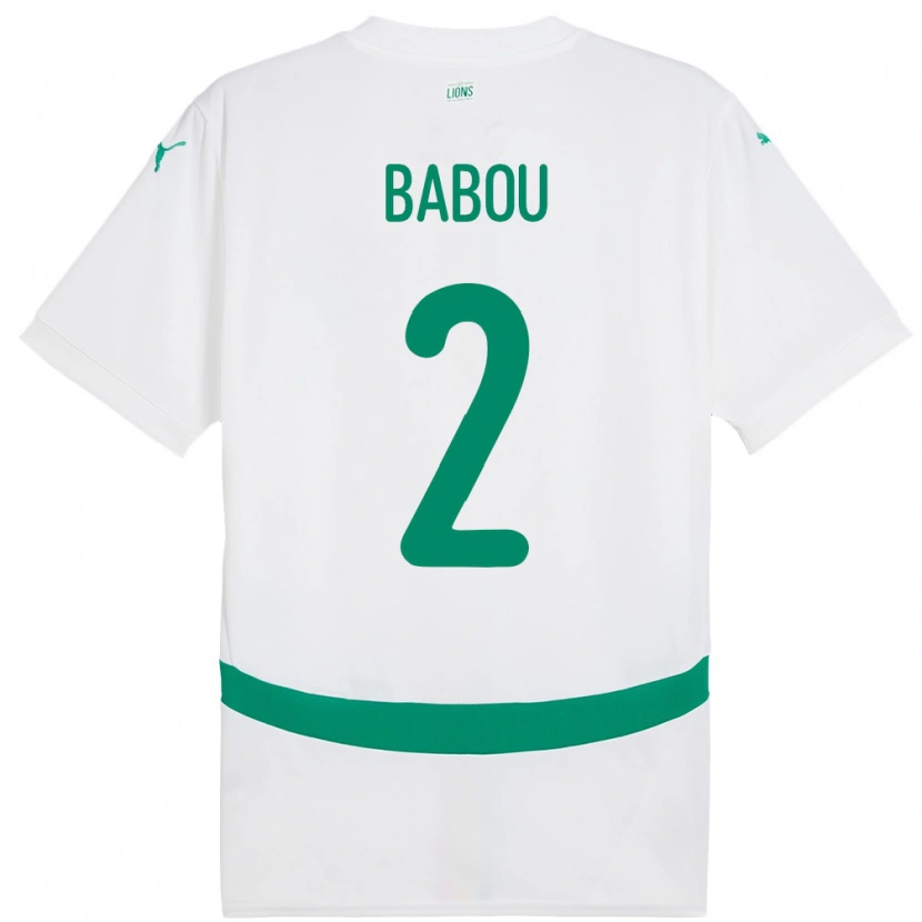 Danxen Hombre Camiseta Senegal Marieme Babou #2 Blanco 1ª Equipación 24-26 La Camisa México