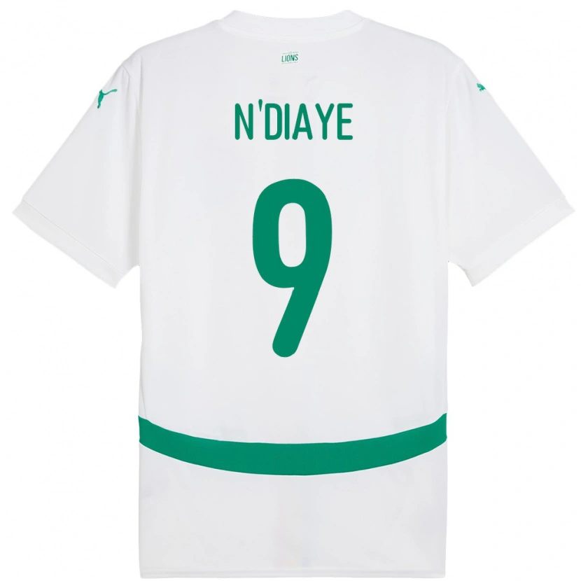 Danxen Hombre Camiseta Senegal Dialy N Diaye #9 Blanco 1ª Equipación 24-26 La Camisa México