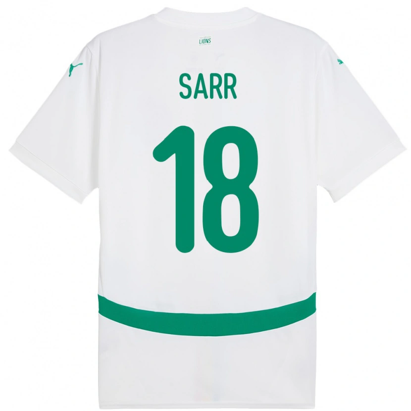 Danxen Hombre Camiseta Senegal Ismaila Sarr #18 Blanco 1ª Equipación 24-26 La Camisa México
