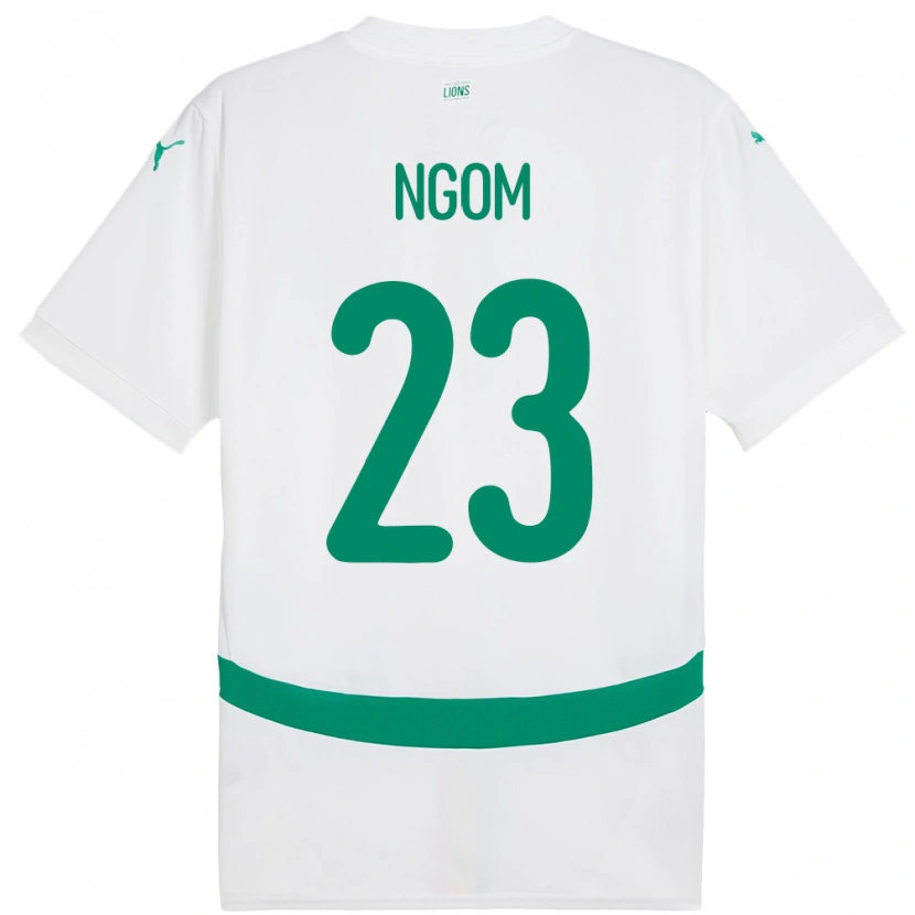 Danxen Hombre Camiseta Senegal Astou Ngom #23 Blanco 1ª Equipación 24-26 La Camisa México