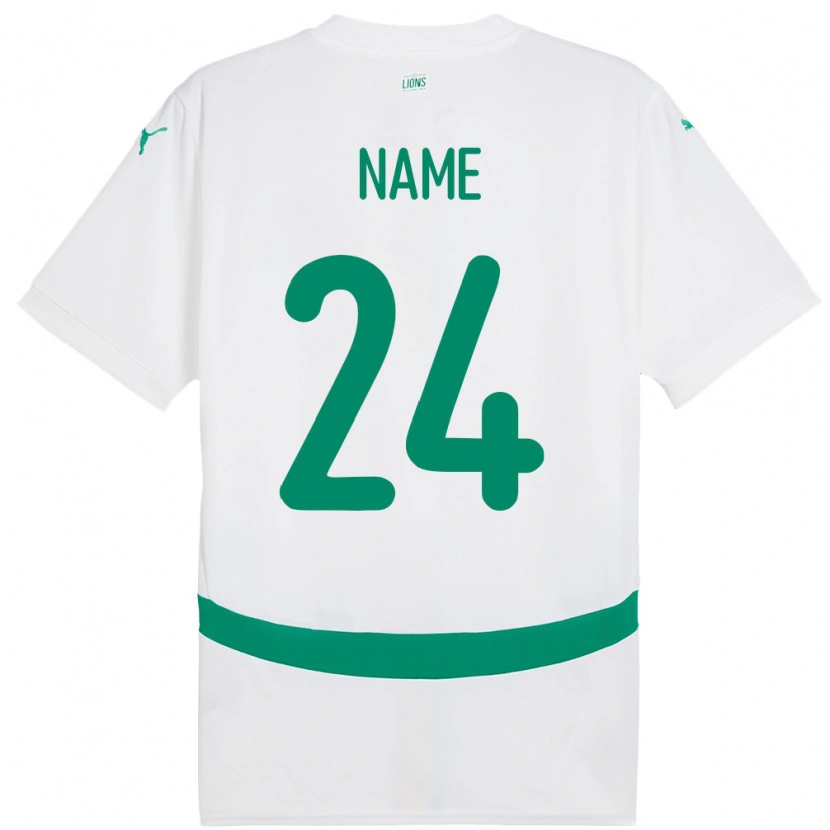 Danxen Hombre Camiseta Senegal Moustapha Name #24 Blanco 1ª Equipación 24-26 La Camisa México