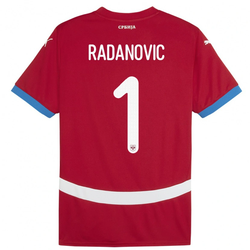 Danxen Hombre Camiseta Serbia Savo Radanovic #1 Rojo 1ª Equipación 24-26 La Camisa México
