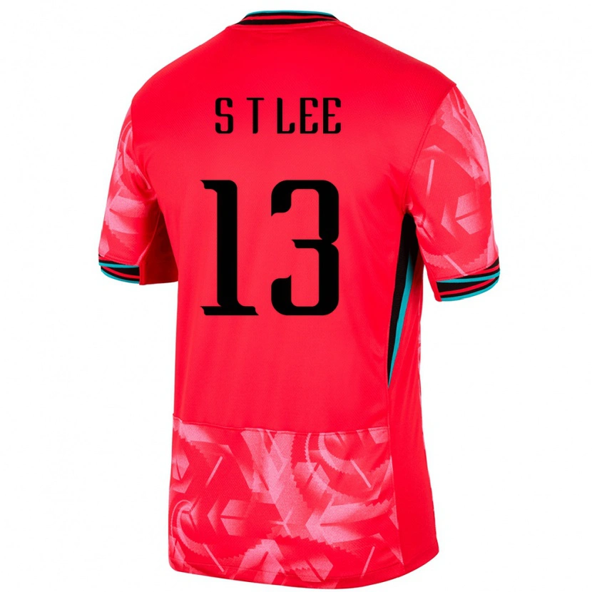 Danxen Hombre Camiseta Corea Del Sur Tae-Seok Lee #13 Rojo 1ª Equipación 24-26 La Camisa México