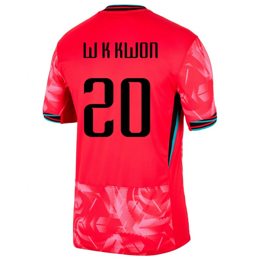 Danxen Hombre Camiseta Corea Del Sur Kyung-Won Kwon #20 Rojo 1ª Equipación 24-26 La Camisa México