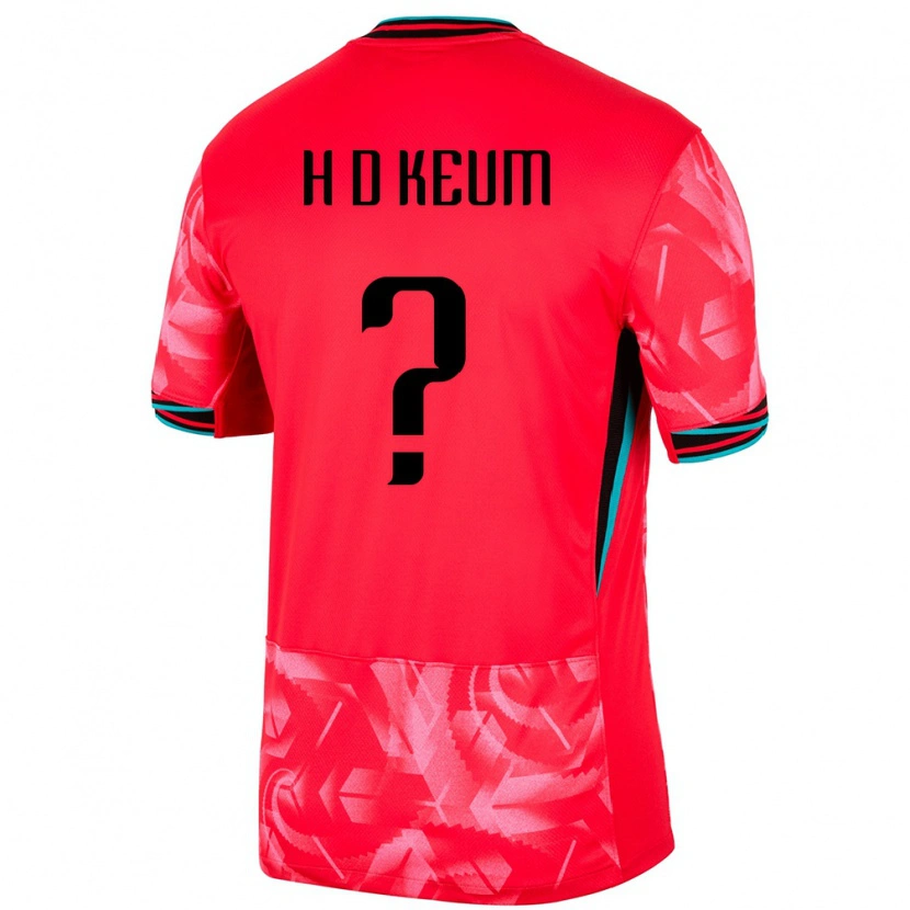 Danxen Hombre Camiseta Corea Del Sur Dong-Ha Keum #0 Rojo 1ª Equipación 24-26 La Camisa México