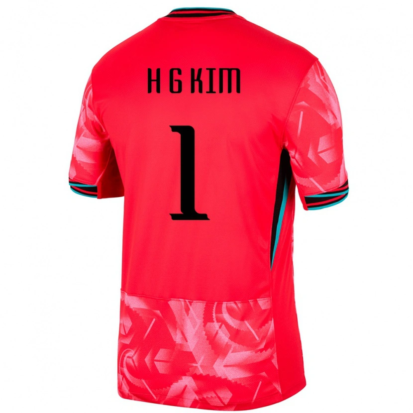 Danxen Hombre Camiseta Corea Del Sur Gun-Ho Kim #1 Rojo 1ª Equipación 24-26 La Camisa México