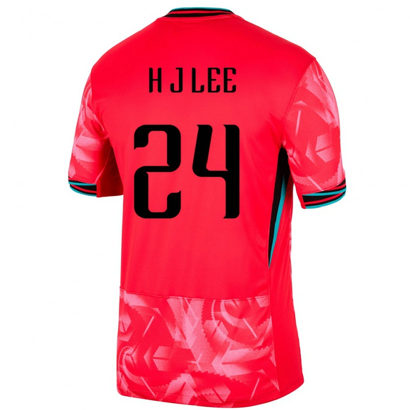 Danxen Hombre Camiseta Corea Del Sur Ji-Han Lee #24 Rojo 1ª Equipación 24-26 La Camisa México