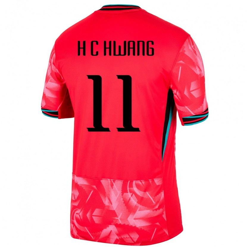 Danxen Hombre Camiseta Corea Del Sur Hee-Chan Hwang #11 Rojo 1ª Equipación 24-26 La Camisa México